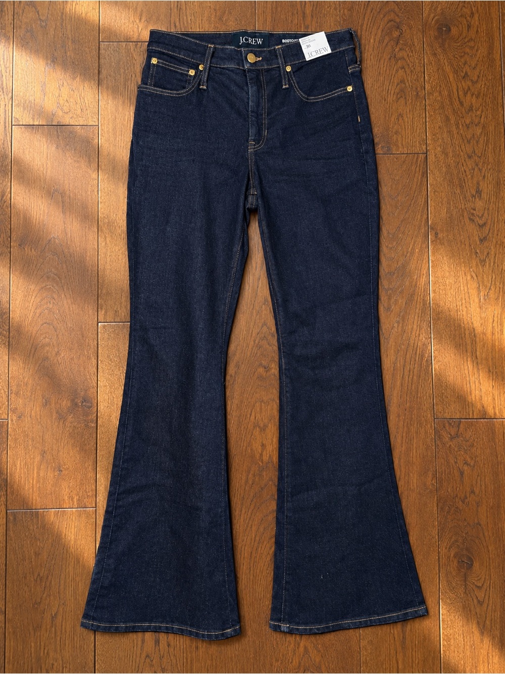 J. Crew Dark Indigo Bootcut High Rise Super-Stretch Sz 30 NWT